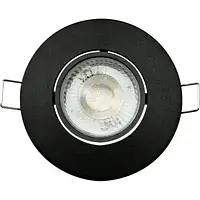 Світильник накладний чорний круглий LED 24W 6400K 265V Hazel-24