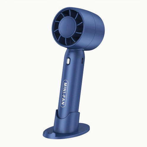Портативний ручний вентилятор з підставкою та акумулятором Portable Fan SCR-T10S синій