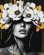 Картина за номерами 40x50 см Пелюсткова гармонія з фарбами металік extra Ідейка KHO8506, 369486