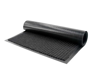 Килимок придверний вологопоглинаючий з кантом 50х80 см чорний, фото 1