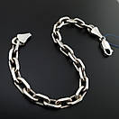 Масивний срібний браслет чоловічий якір. Браслет якірне плетіння срібло 925 24 см, фото 9