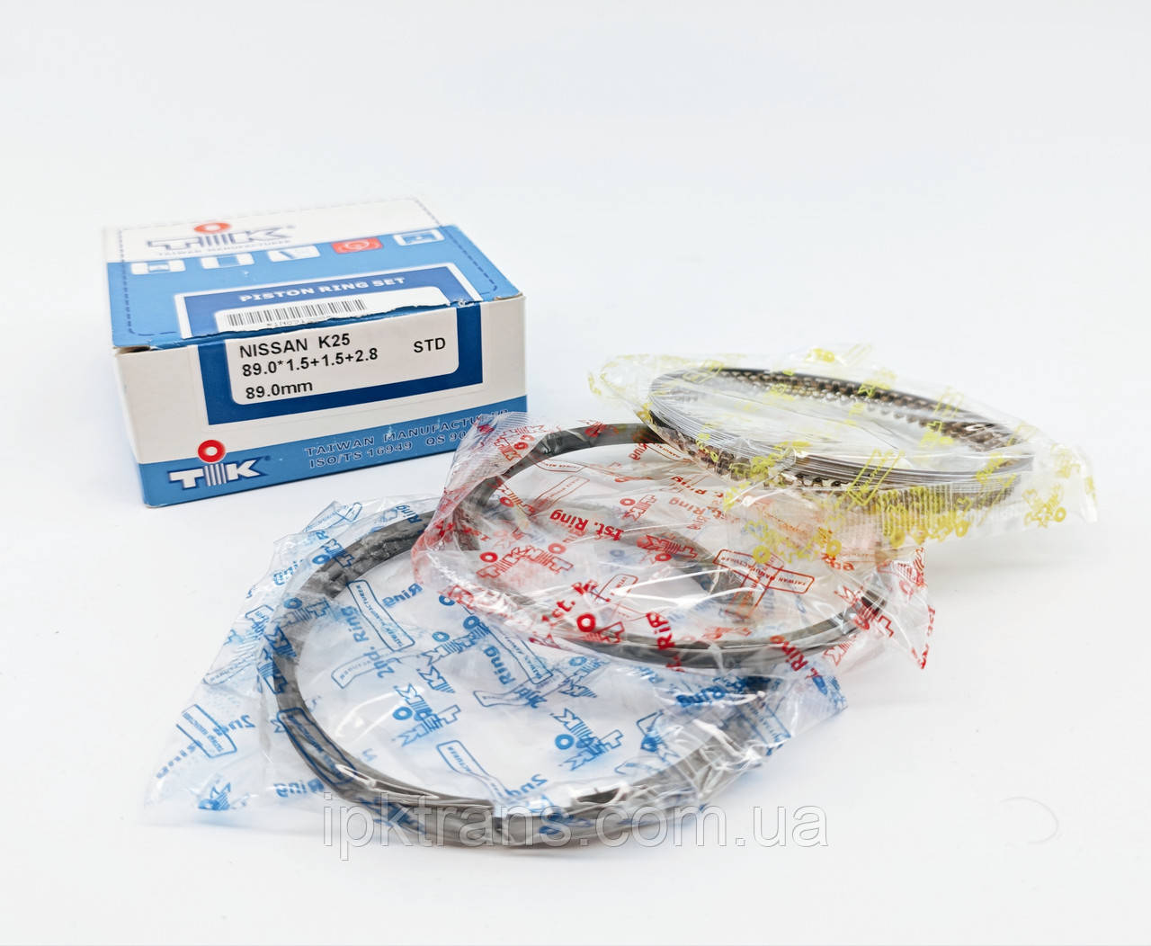 Кільця поршневі двигуна NISSAN K25 STD TiK Завод  № 120334E110, 12033-4E110