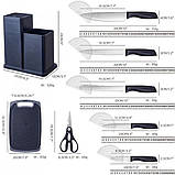 Набір поварешок і ножів Zepline ZP-107, 19 кухонних аксесуарів, чорний, фото 4