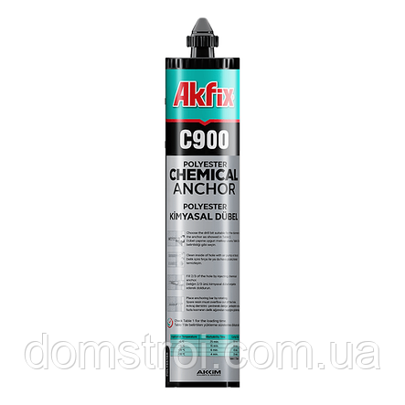 Хімічний анкер «рідкий дюбель» монтажний клей Akfix C900 (300 мл), фото 3