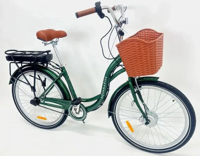 Велосипед з електроприводом 26" ST Dorozhnik eAQUAMARINE BH рама-17" 36B 12.5А*г 350Вт зелений YS 902 2025
