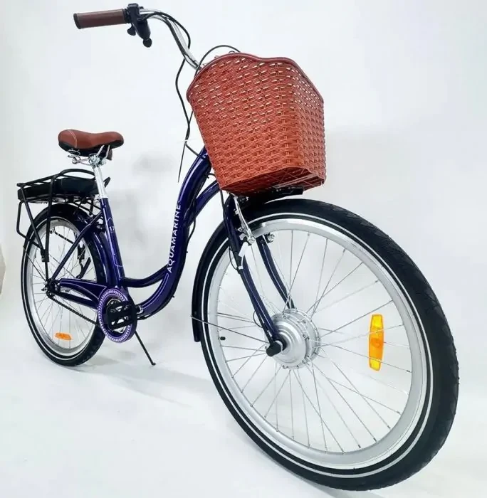 Велосипед з електроприводом 26" ST Dorozhnik eAQUAMARINE BH рама-17" 36B 12.5А*г 350Вт фіолетовий YS 902 2025