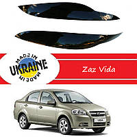 Дефлекторы фар Zaz Vida Заз Вида Вида Реснички стеклопластик под покраску