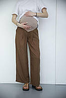 Широкі штани для вагітних Палаццо Signora, 44 коричневі