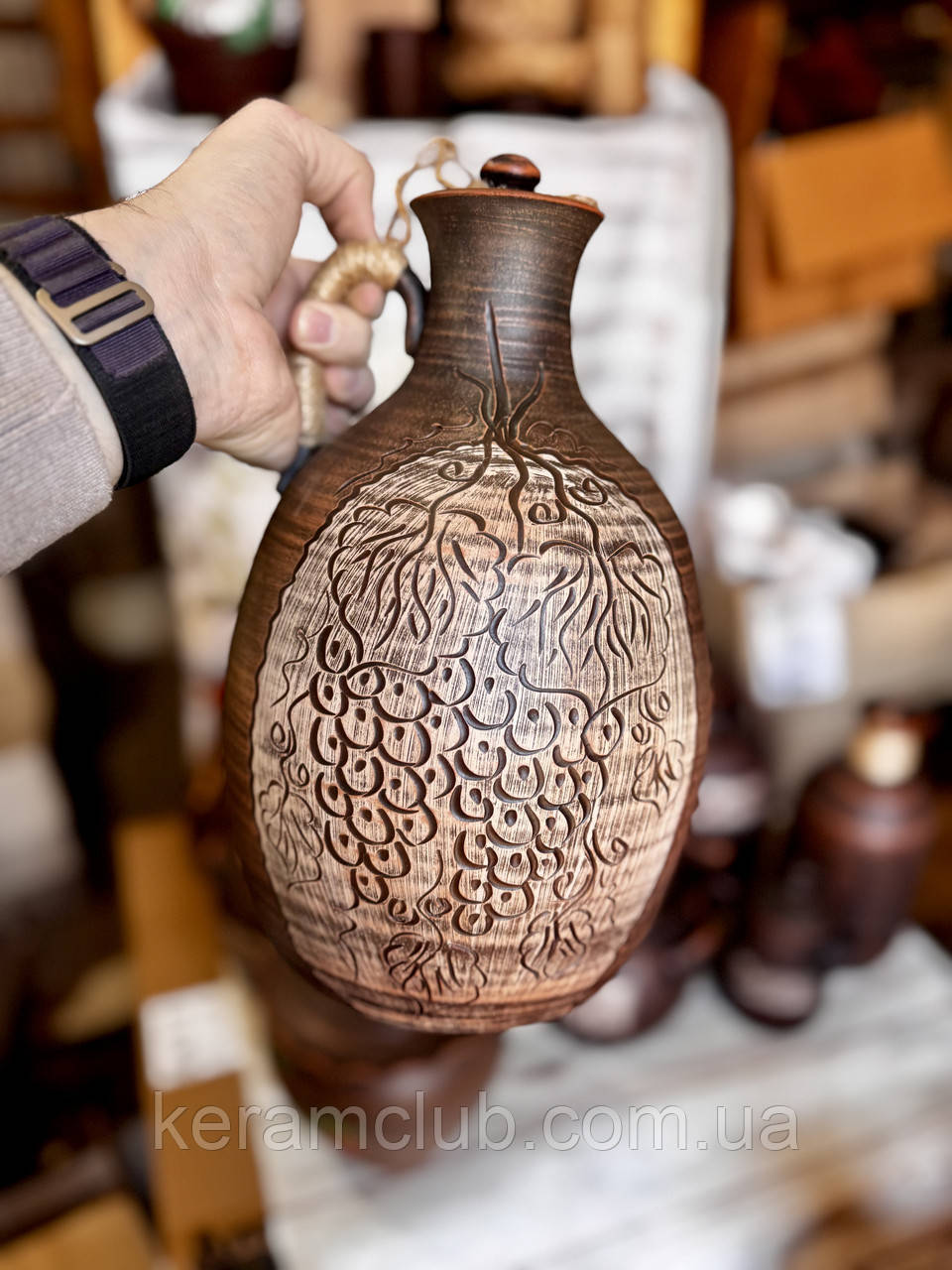 Глиняний кувшин ангоб 5 л