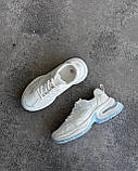 Білі кросівки з нотками холодної хвилі White & Blue, фото 4