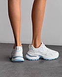 Білі кросівки з нотками холодної хвилі White & Blue, фото 5