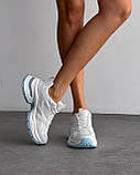 Білі кросівки з нотками холодної хвилі White & Blue, фото 6
