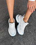 Білі кросівки з нотками холодної хвилі White & Blue, фото 7