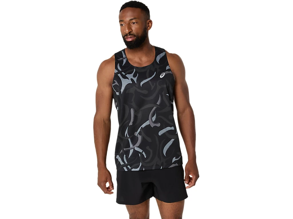 Майка чоловіча для бігу та спорту Asics Road All Over Print Singlet 2011D091-001