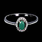 Смарагд срібна каблучка, 0325ЛИ, фото 2
