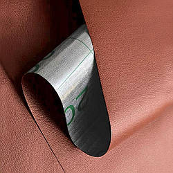 Екошкіра дерматин в рулоні Теракотовий 1000х1370х0,5 мм самоклеючий шкірозамінник для меблів