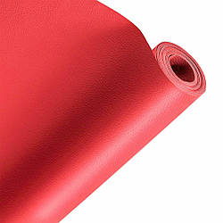 Рулонна екошкіра дерматин самоклеюча Червоний 3000х1370х0,5 мм шкірозамінник для меблів перетяжка меблів