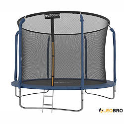 Батут із внутрішньою захисною сіткою 312 см LEOBRO Premium 10FT BLUE для дітей на дачу в приватний будинок на турбазу