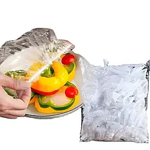 Пакети для зберігання продуктів у холодильнику на резинці для тарілок (50 шт.)