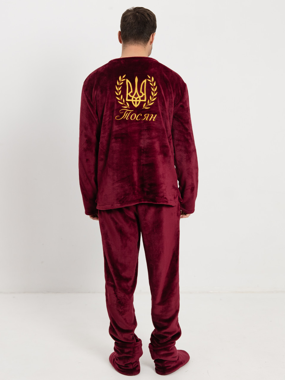 Класна чоловіча турецька піжама з іменною вишивкою від виробника, Чоловічі піжами та домашні костюми