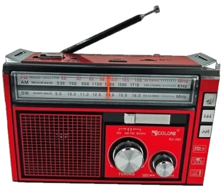 Портативний Fm радіоприймач акумуляторний з ліхтариком Bluetooth Golon RX-382 BT Op