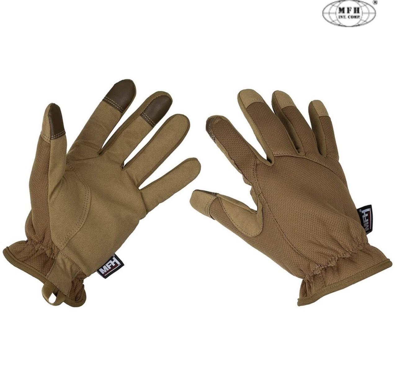 Рукавиці тактичні MFH Tactical Gloves Lightweight Coyote, фото 1