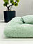 Комплект рушників однотонний баня+лице (мікрофібра) бірюзовий, фото 2