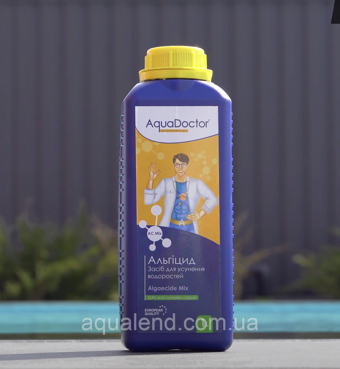 Альгіцид (альгекс) AquaDoctor AC MIX 1 л проти водоростей і зелені в басейні