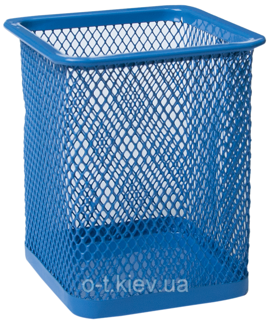 Підставка для ручок квадратна, металева BM.6201 Синій, фото 1