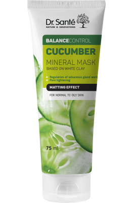 Мінеральна маска Dr.Sante Cucumber Balance Control на основі білої глини 75 мл