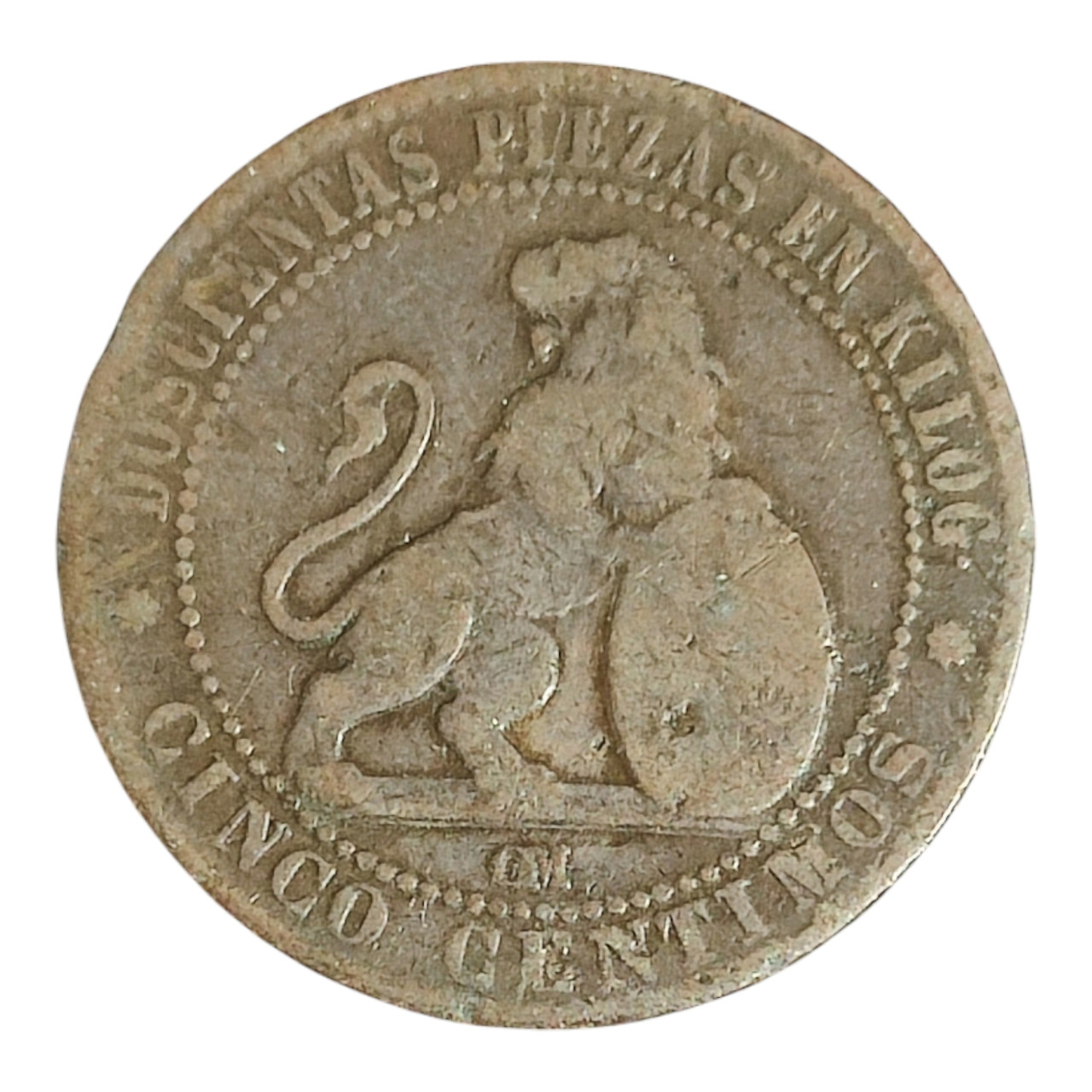 Іспанія 5 сентимів, 1870