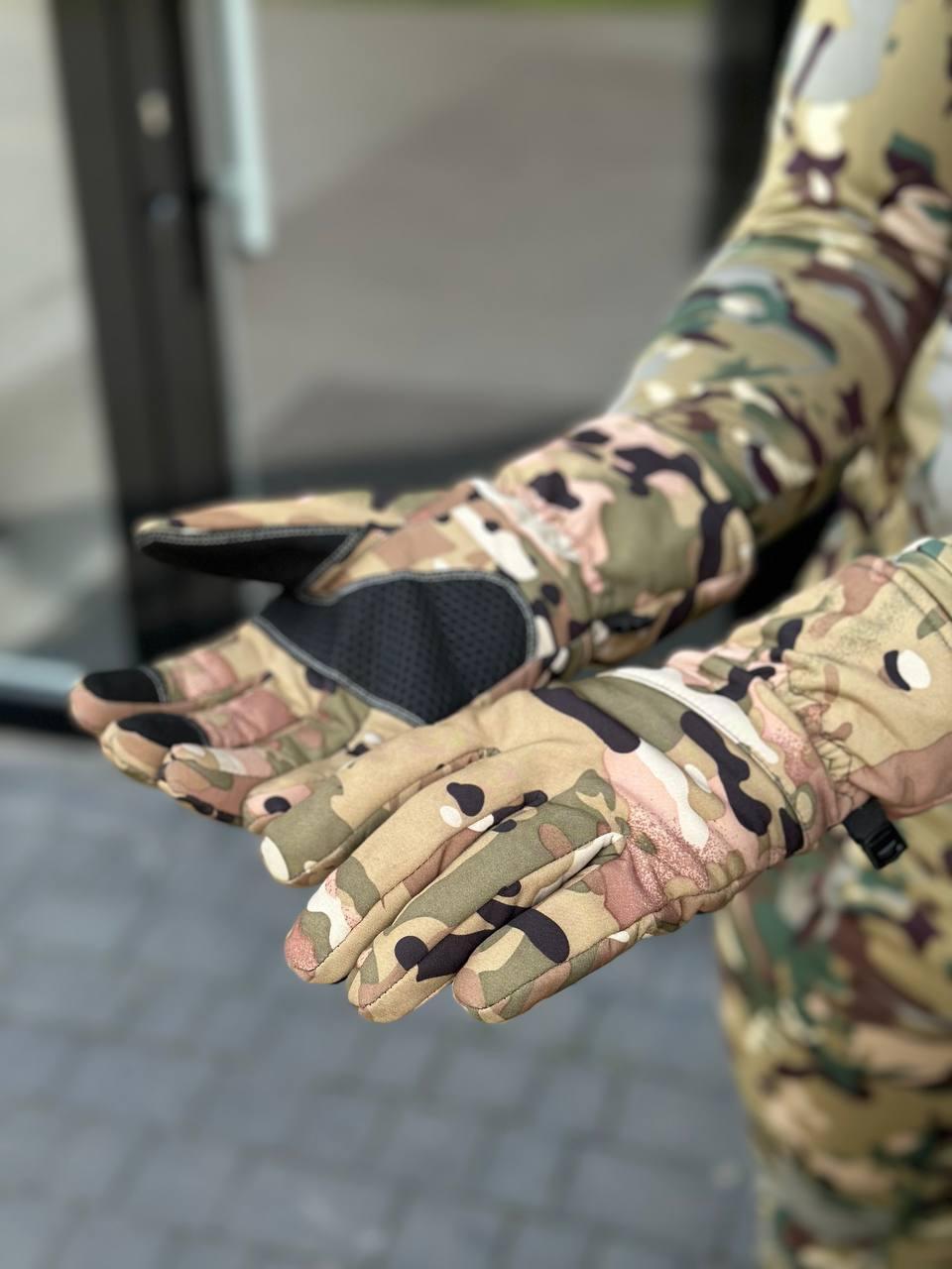Рукавиці палі мультикам Softshell, фото 1