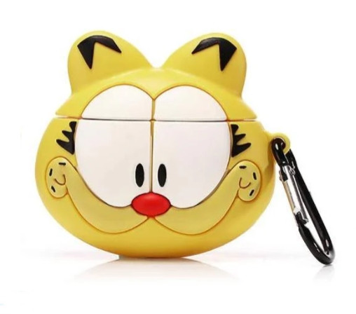 Чохол для AirPods 2/1 series - Garfield (Гарфілд) 3D, силіконовий