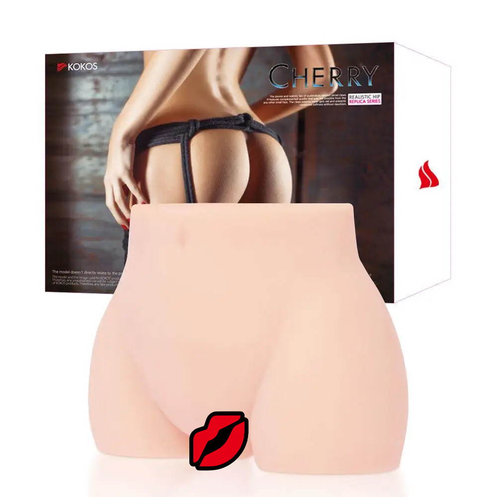 Мастурбатор напівторс Kokos Cherry, два входи: вагіна та попіка, фото 1