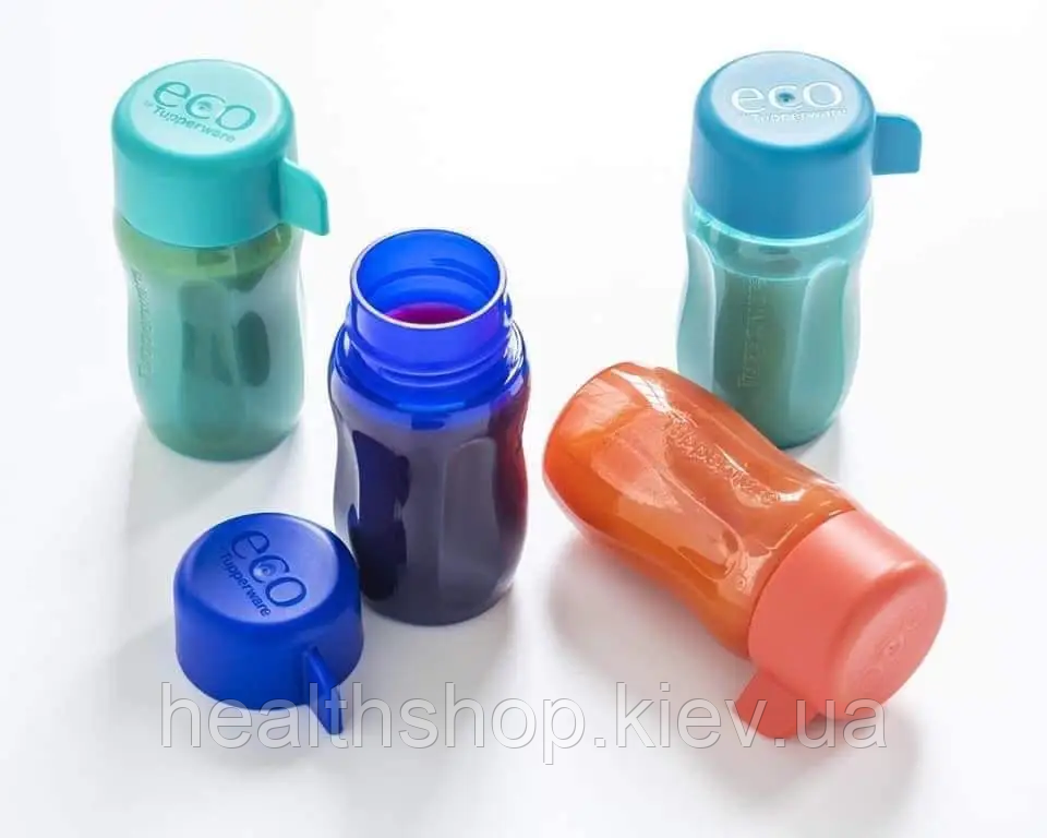 Еко-пляшка 90 мл, багаторазова пляшка для води Tupperware синя (Оригінал)