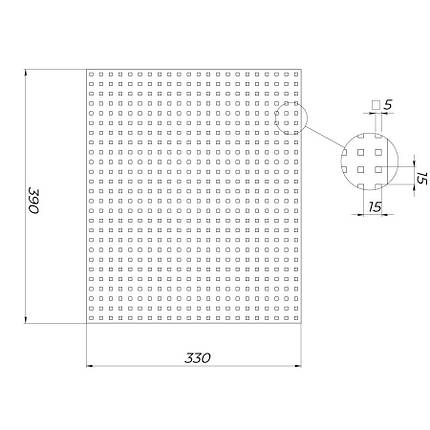Перфорований аркуш для інструментів 33x39 см, білий, фото 3