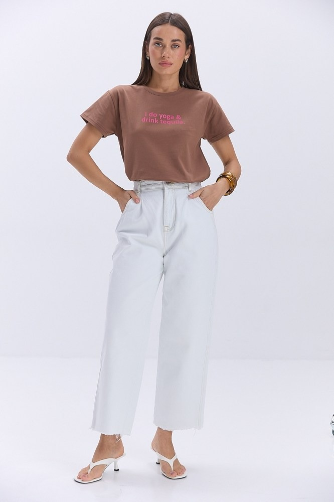 Стильна жіноча футболка з принтом, фото 1