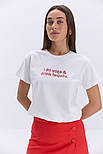 Стильна жіноча футболка з принтом, фото 5
