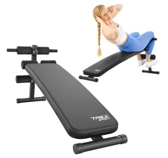 Лава тренувальна Trex Sport TX-050B 129х48х58 см Спортивна лавка для дому Похила лава для преса, фото 1