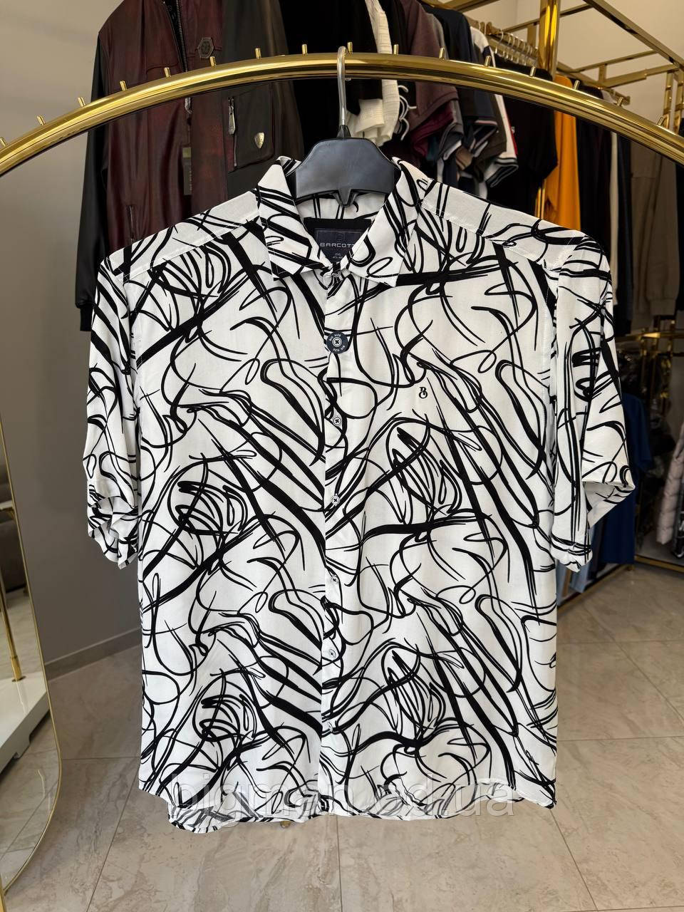 Чоловіча сорочка Barkotti 0152 штапель (батал) 2-6XL біла