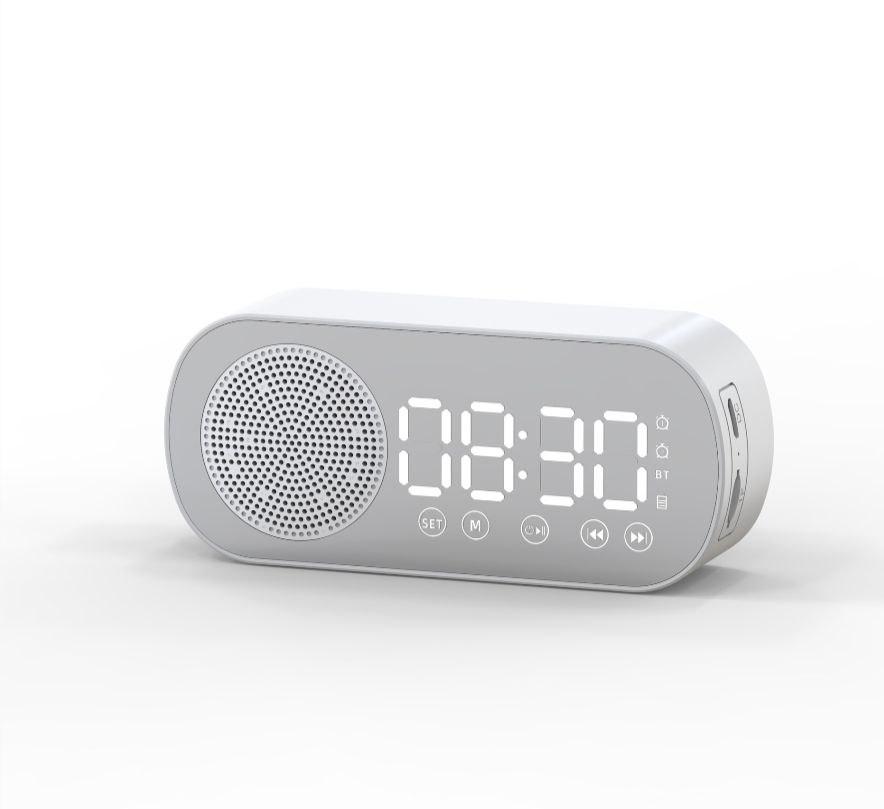 Багатофункціональні годинники з Bluetooth, дзеркалом, FM-радіо та Hi-Fi динаміком S-01W гурт, фото 1