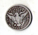 США ¼ долара, 1902 рік Barber Quarter Срібло 0.900, 6.25g, ø 24.26mm №3232, фото 3