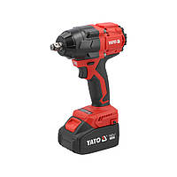 Гайковерт ударний безщітковий 2 аккум.18 В Li-Ion 4 Ач (квадрат 1/2") 850 Нм + зарядний пристрій Yato YT-8277935