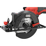 Пила дискова акумуляторна Li-Ion 18 В 4 Ач для диска Ø=140/20 мм (24 зуба) глибина різу 51-32 мм Yato YT-8281185, фото 4