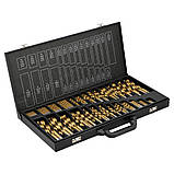 Свердла по металу HSS (Ø= 1-13 мм) покриті титаном у футлярі 300 шт. Yato YT-44595, фото 3