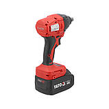 Гайковерт ударний безщітковий 2 аккум.18 В Li-Ion 4 Аг (1/2") 350 Нм+сумка Yato YT-8277925, фото 3