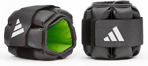 Обважнювачі на зап'ястя обважнювачі для рук і ніг Adidas Performance Ankle 2 шт по 1 кг чорні, фото 3