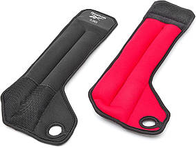 Обважнювачі на зап'ястя обважнювачі для рук манжети Reebok Wrist Weights 2 шт по 1 кг чорно-червоні, фото 3