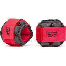 Обважнювачі на зап'ястя обважнювачі для рук і ніг Reebok Premium Ankle 2 шт по 0,5 кг чорно-червоні, фото 2