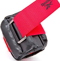 Обважнювачі на зап'ястя обважнювачі для рук і ніг Reebok Premium Ankle 2 шт по 0,5 кг чорно-червоні, фото 3